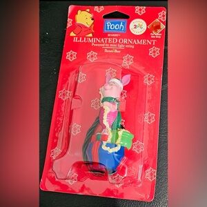 Vintage Santa's Best Disney Winnie the Pooh Disney PIGLET Illuminated Ornament